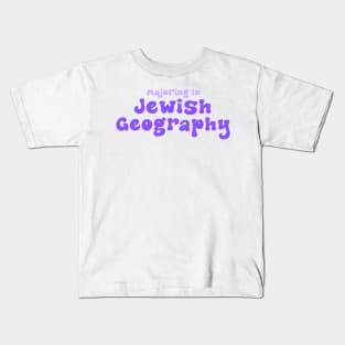 Majoring in Jewish Geography - Purple Kids T-Shirt